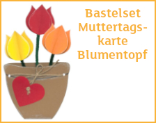 Bastelset Muttertagskarte Blumentopf